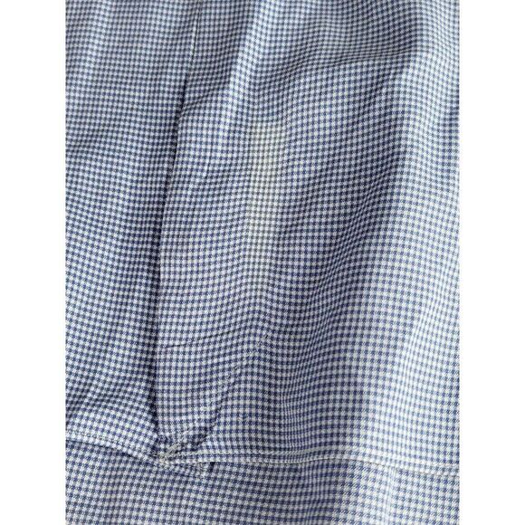 Ermenegildo Zegna Button Up Shirt Men Sz L Gingham Blue White Everyday Workwear - Picture 6 of 7